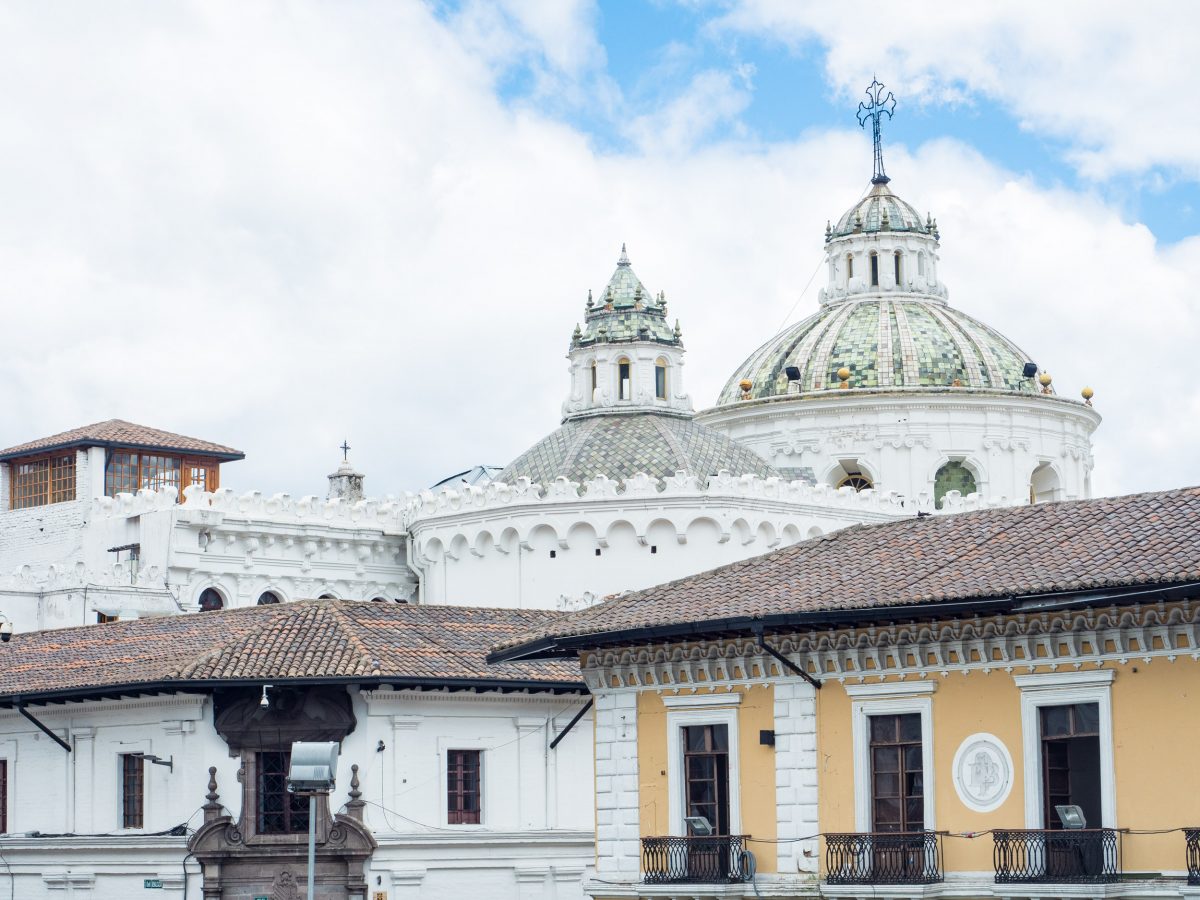 Church domes and tiled roofs